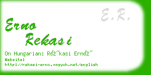 erno rekasi business card